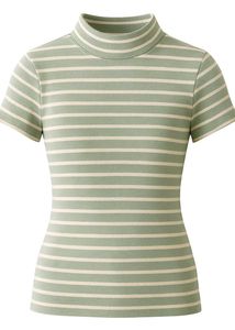 Striped Turtleneck Top
