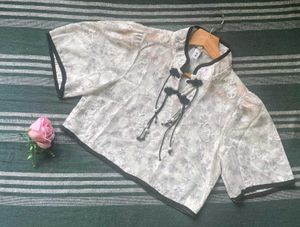 Floral Lace Cheongsam Top Korean Wear New
