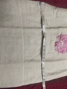 Elegant woollen Kurta with patch embroidery