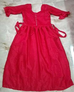 pink Anarkali Kurta