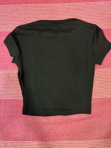 Basic Black Crop Top