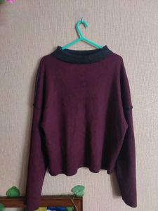 Maroon/Grey Long Sleeve Reversible Top