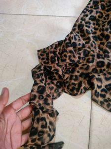 Leopard Print Ruffle Dress 🍂💫