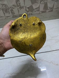 Ganesh Ji Lakshmi J Pooja Plate Leaf Style &amp; Diya