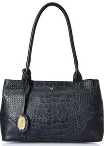 HideSign Leather Embossed Black Tote