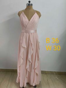 Ruffle Halter Gown