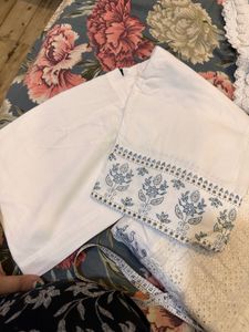 New white anarkali suit