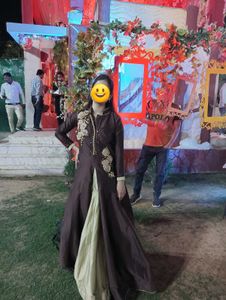 Elegant Brown Ethnic Gown