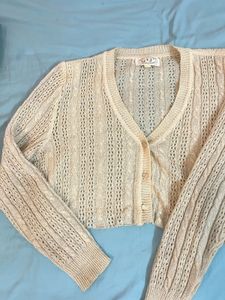 Cropped Knit Cardigan