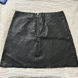 Black Leather Skirt