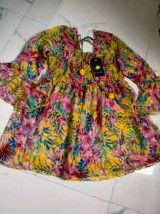 Yellow Branded Top/Tunic