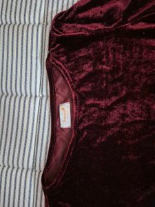 Burgundy Velvet Bodycon Dress