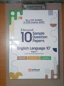 ICSE ENGLISH LANGUAGE ARIHANT SAMPLE PAPER