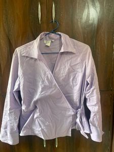 Lilac Wrap Top