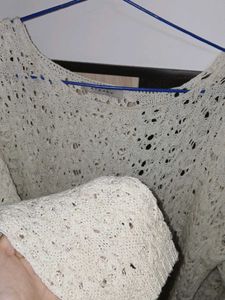 Beautiful Off White Crochet Trending Top