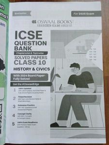 ICSE X Oswal History Question Bank