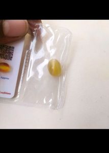 8.30 CTS. Original Certified Cats Eye (लहसुनियां).