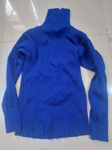 Blue Turtleneck Sweater