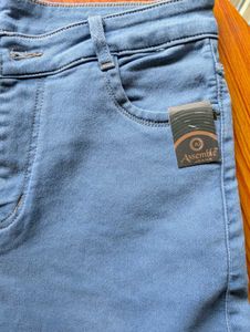 Light Wash blue Cargo Jeans for women