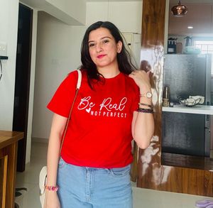 Red &#39;Be Real&#39; Graphic Tee