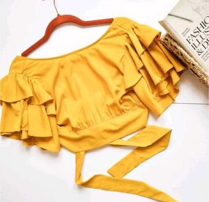 Backless Mustard Top