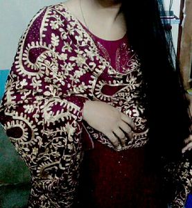 Embroidered Maroon Salwar Kameez Set