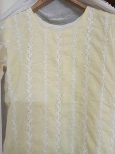 Yellow White Dress
