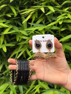 Elegant Earrings and Bangle Set