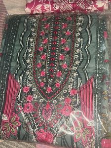 4 Combo Floral Print Unstitched Suit