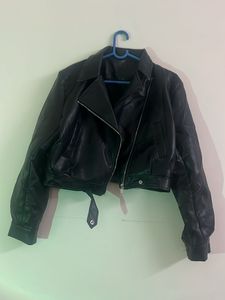 Y2K Leather Crop Jacket