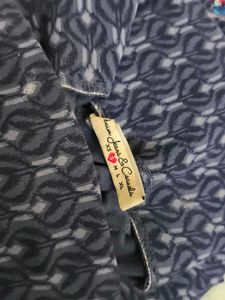 Navy Ethnic Butta Print Skirt