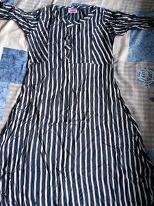 BLUE LINEN DRESS