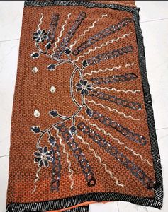 Fancy Saree with Black Sequin Border