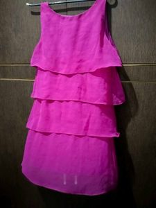 Purple Ruffle Layered Dress