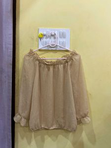 Off-Shoulder Chiffon Top 34/36
