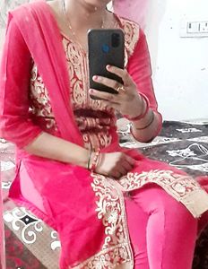 Elegant Two Embroidered Red Kurti