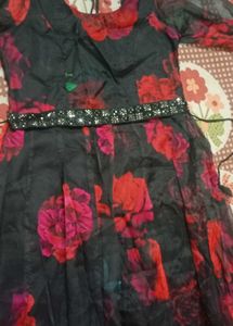 Red N Black Orgenza Dress