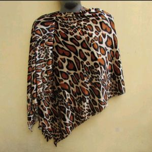 Tiger Print Velvet Shawl