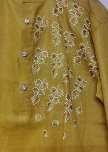 Mustard Colour Pure Cotton Punjabi Like New Size42