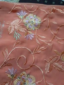 Peach Day Saree
