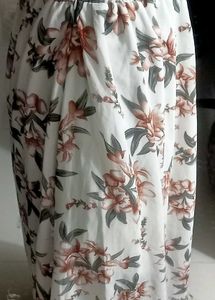 Off Shoulder Top With Stretchable Fabric And Skirt