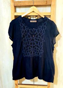 Black Designer Top Size-36