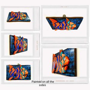 Set of 2 Wooden Fish Wall Arts