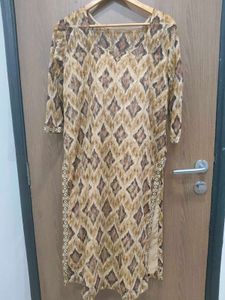 Printed Net Kurti With Plazzo