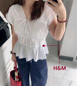 Tie detail cotton top