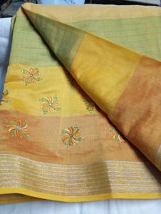 Used Elegant Embroidered Saree
