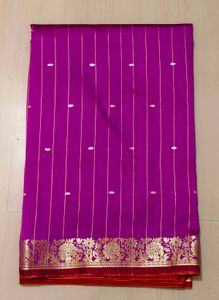 Elegant Purple &amp; Red Saree