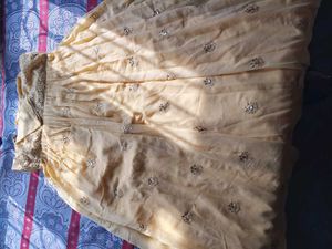 Yellow Gown With Dupatta