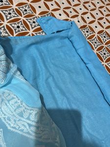 Skyblue Chikenkari