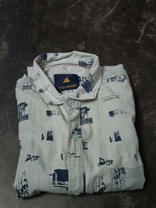 Patterned Long Sleeve Button-Down